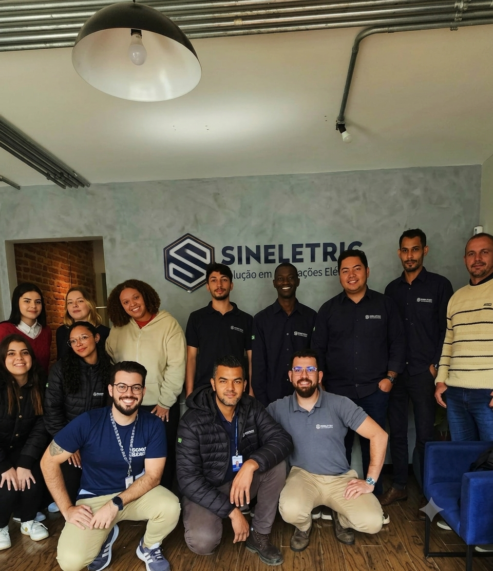 Equipe Sineletric em projeto elétrico